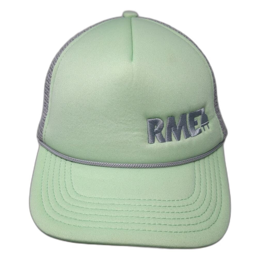 Pacific Headwear Trucker Hat Green One Size Mesh Back RME Logo Rope Snapback